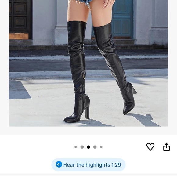 Amazon Black Over-the-Knee High Heel Boots